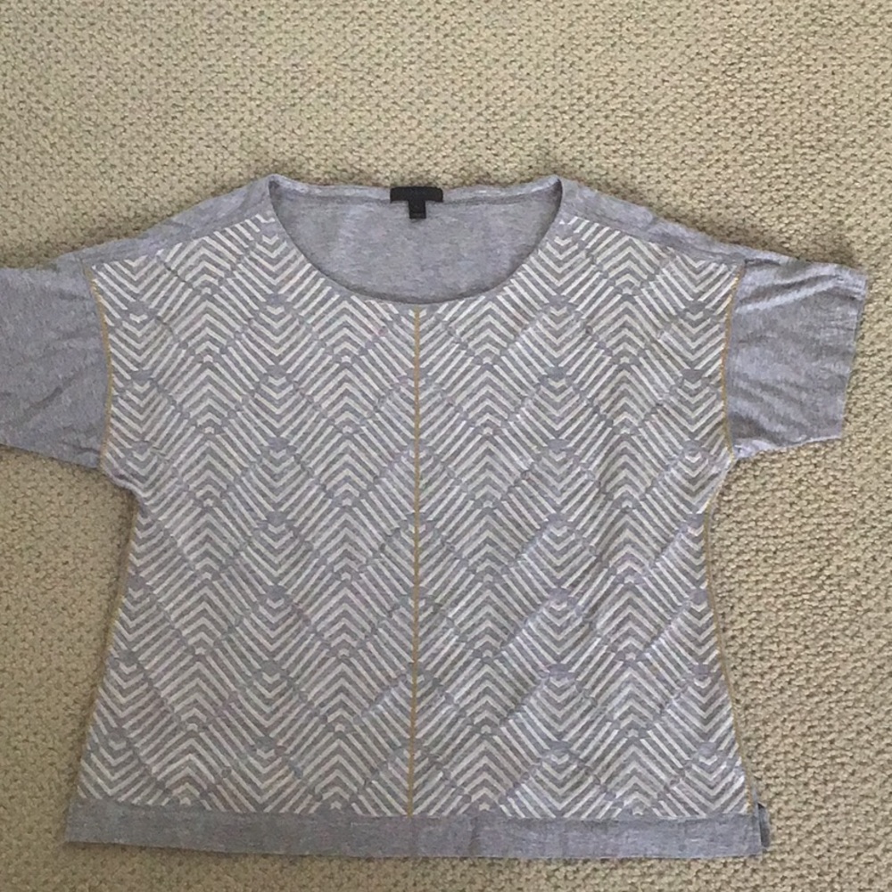 J.Crew grey with white T shirt size XL